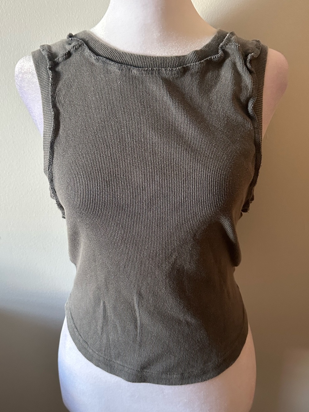 Vintage Threads- Gray Essential Stylish Detail Tank Top- Women’s